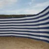 Sunline TOPPER!! Strand Windscherm Kobalt Blauw - Wit - 5 Meter Sterk Dralon Met 2 Delige Stokken 180 Cm -Doekhoogte 140 Cm