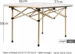 Buxibo - Lichtgewicht Vouwbare Campingtafel - Inklapbaar - Vis/Tuin/Picknick Tafel - Kamperen - Met Opberghoes - Aluminium - Grijs -Buitenkampeer Winkel 1200x869