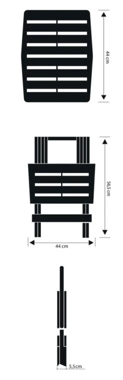 GENERIC Bijzettafel Adige Wit Kunststof 45x43x50cm -Buitenkampeer Winkel 390x1200
