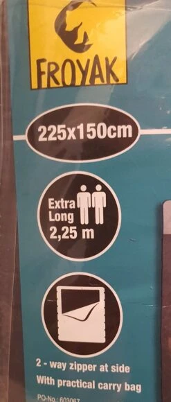 Froyak - 2-persoons Slaapzak XXL Grijs 225 X 150 Cm - Tweepersoonsslaapzak - Tweepersoons - Slaapzak -Buitenkampeer Winkel 511x1200