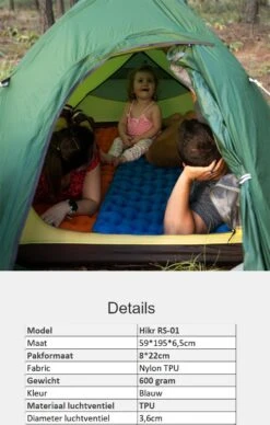 Hikr® Luchtbed - Slaapmat - Opblaasbaar Matras - Lichtgewicht - Outdoor - Camping - Hiking & Wandelen -Buitenkampeer Winkel 764x1200 2