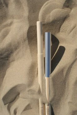 Sunline TOPPER!! Strand Windscherm Kobalt Blauw - Wit - 5 Meter Sterk Dralon Met 2 Delige Stokken 180 Cm -Doekhoogte 140 Cm -Buitenkampeer Winkel 804x1200 8