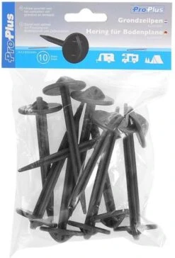 PROPLUS Pro Plus Grondzeilpen - Kunststof - Ø 7.5 X 90 Mm - Zwart - 10 Stuks -Buitenkampeer Winkel 814x1200 3