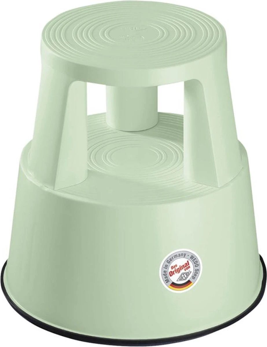 Wedo - Opstapkruk Met Wieltjes - Kunststof - Mintgroen 1 Wedo - Opstapkruk Met Wieltjes - Kunststof - Mintgroen