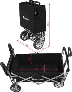 Tectake - Opvouwbare Bolderwagen Handkar Nico Zwart - 403549 14 Tectake - Opvouwbare Bolderwagen Handkar Nico Zwart - 403549 -Buitenkampeer Winkel 942x1200 1