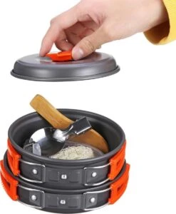 Camping Outdoor Kookset 13-delig Camping Servies En Pannen Pannenset Keukengerei - BPA-vrij & Geen Giftige Stoffen - Opvouwbaar & Licht - Ideaal Voor Reizen, Festival, Wandelen -Buitenkampeer Winkel 989x1200 3